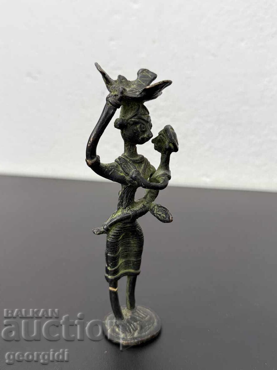 Аукцион Индийска бронзова племенна фигура. №7497 Аукцион Индийска бронзова племенна фигура. №7497