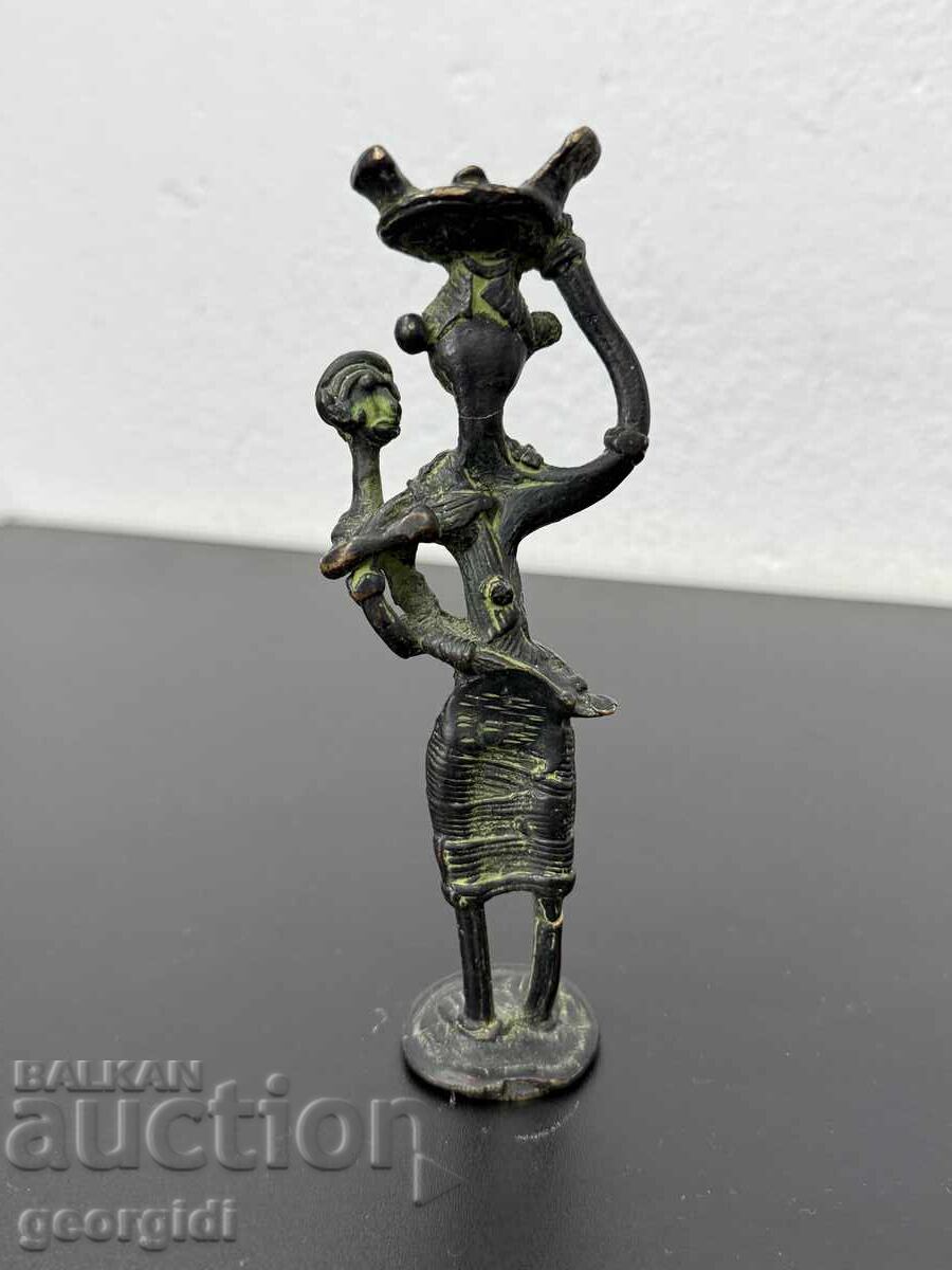 Доставка на Индийска бронзова племенна фигура. №7497 Доставка на Индийска бронзова племенна фигура. №7497