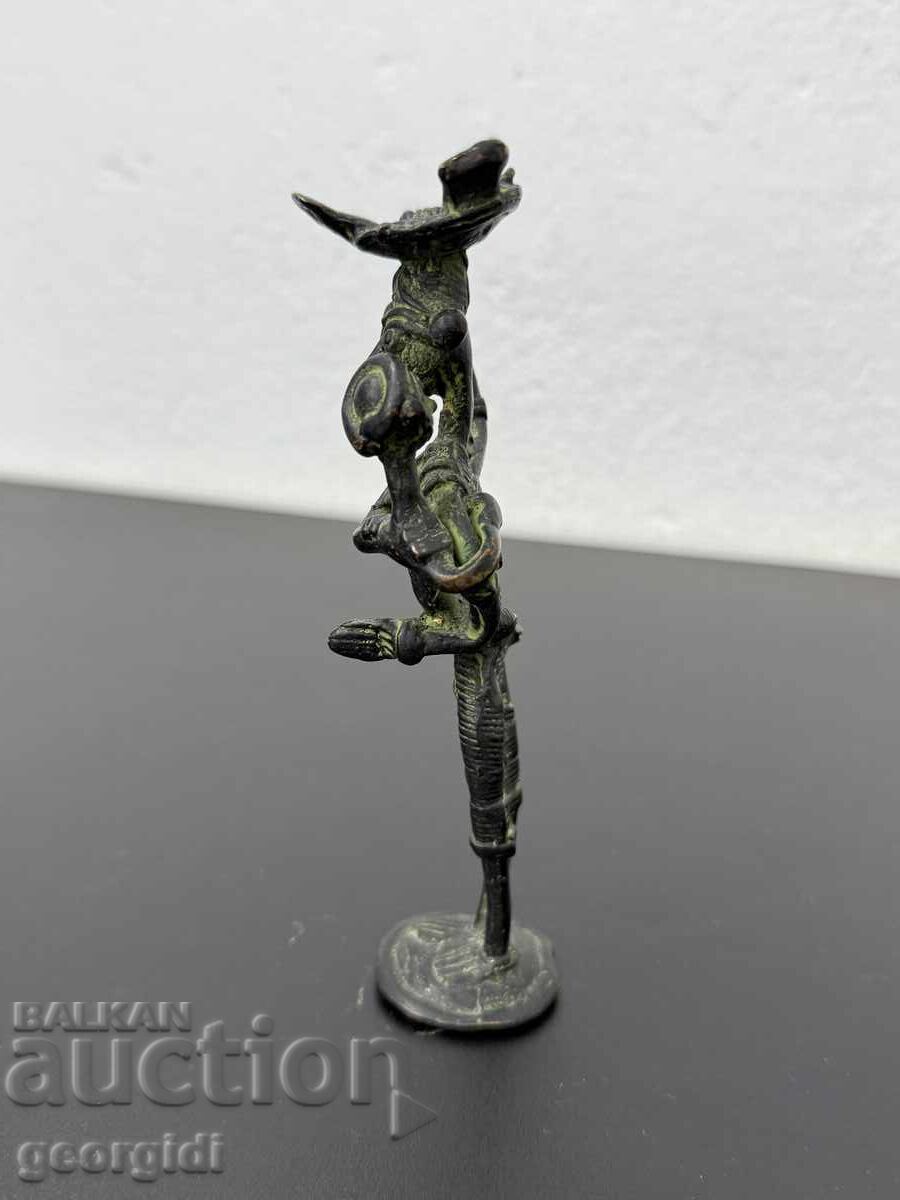 Индийска бронзова племенна фигура. №7497 - 5 Индийска бронзова племенна фигура. №7497 - 5