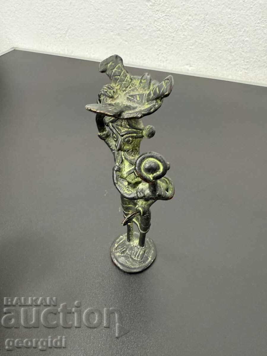 Индийска бронзова племенна фигура. №7497 - 6 Индийска бронзова племенна фигура. №7497 - 6