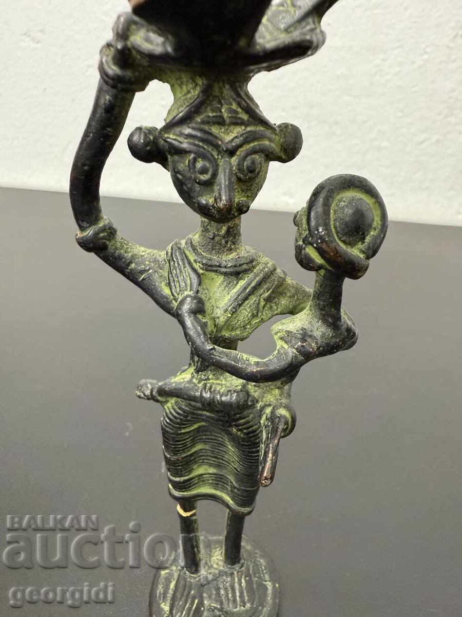 Индийска бронзова племенна фигура. №7497 - 7 Индийска бронзова племенна фигура. №7497 - 7