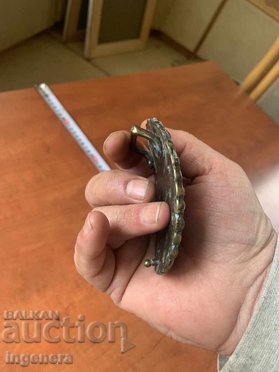 TOKA CATARAMA METAL PIETRE ANTICE BRONZ ALAMĂ CENTURĂ - 6