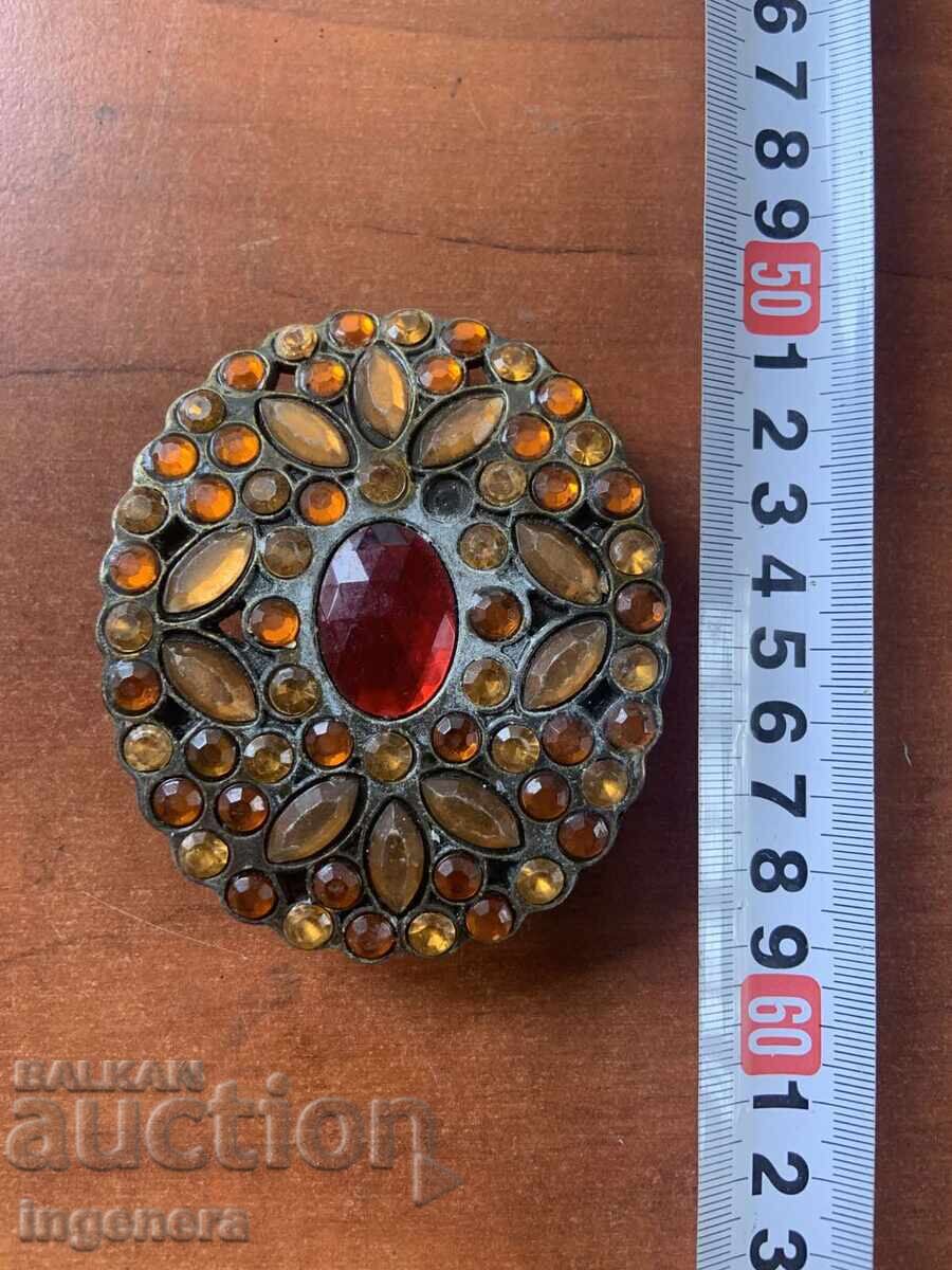 TOKA CATARAMA METAL PIETRE ANTICE BRONZ ALAMĂ CENTURĂ