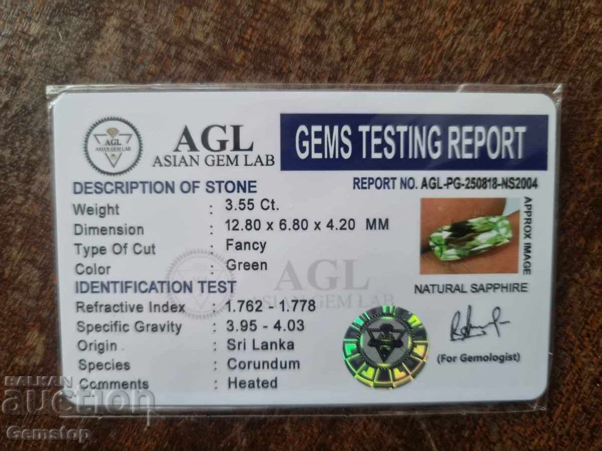 ΒΖC! 3.55 ct φυσικό ζαφείρι fancy cert. AGL από 1στ! - 6 ΒΖC! 3.55 ct φυσικό ζαφείρι fancy cert. AGL από 1στ! - 6