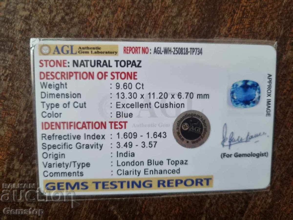 Delivery of BZC! 9.60 ct Natural Topaz Faceted Cert. AGL from 1st Delivery of BZC! 9.60 ct Natural Topaz Faceted Cert. AGL from 1st
