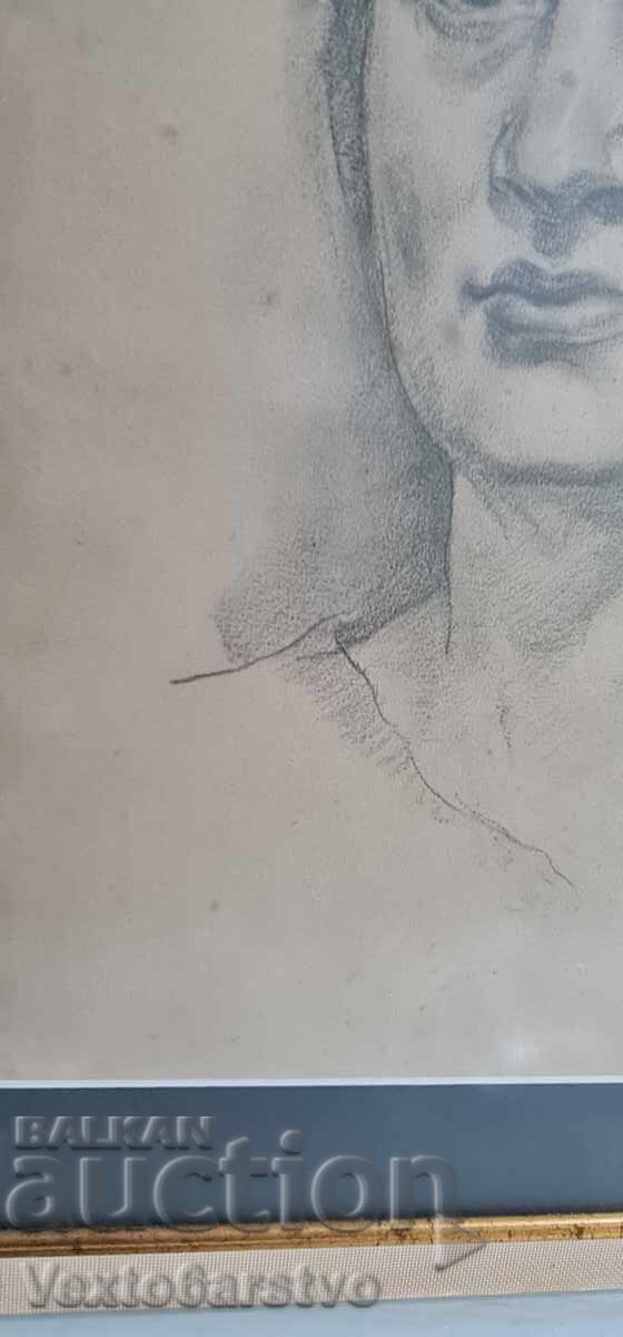 Tablou-Desen cu cărbune-HUD. ,,GEORGI GERASIMOV" 1939 - 5