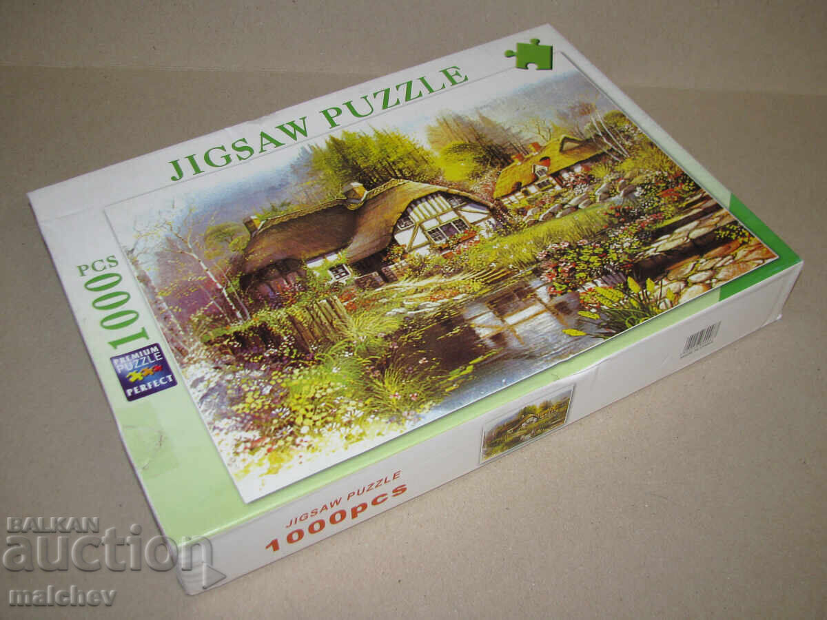 Puzzle Cottage Country Mansion, 1000 pieces, 50/75 cm, excellent with price 3.00 BGN | € 1.53 Puzzle Cottage Country Mansion, 1000 pieces, 50/75 cm, excellent with price 3.00 BGN | € 1.53