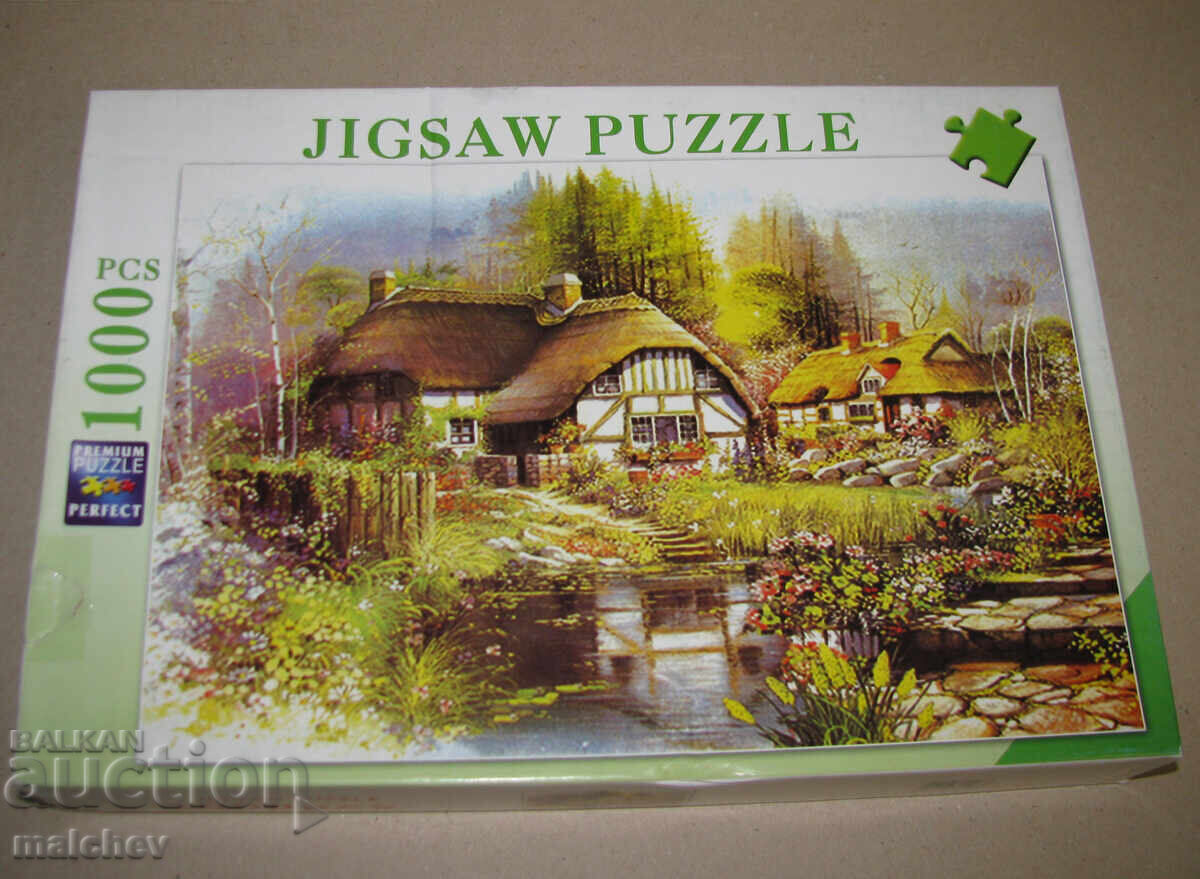 Puzzle Cottage Country Mansion, 1000 pieces, 50/75 cm, excellent Puzzle Cottage Country Mansion, 1000 pieces, 50/75 cm, excellent