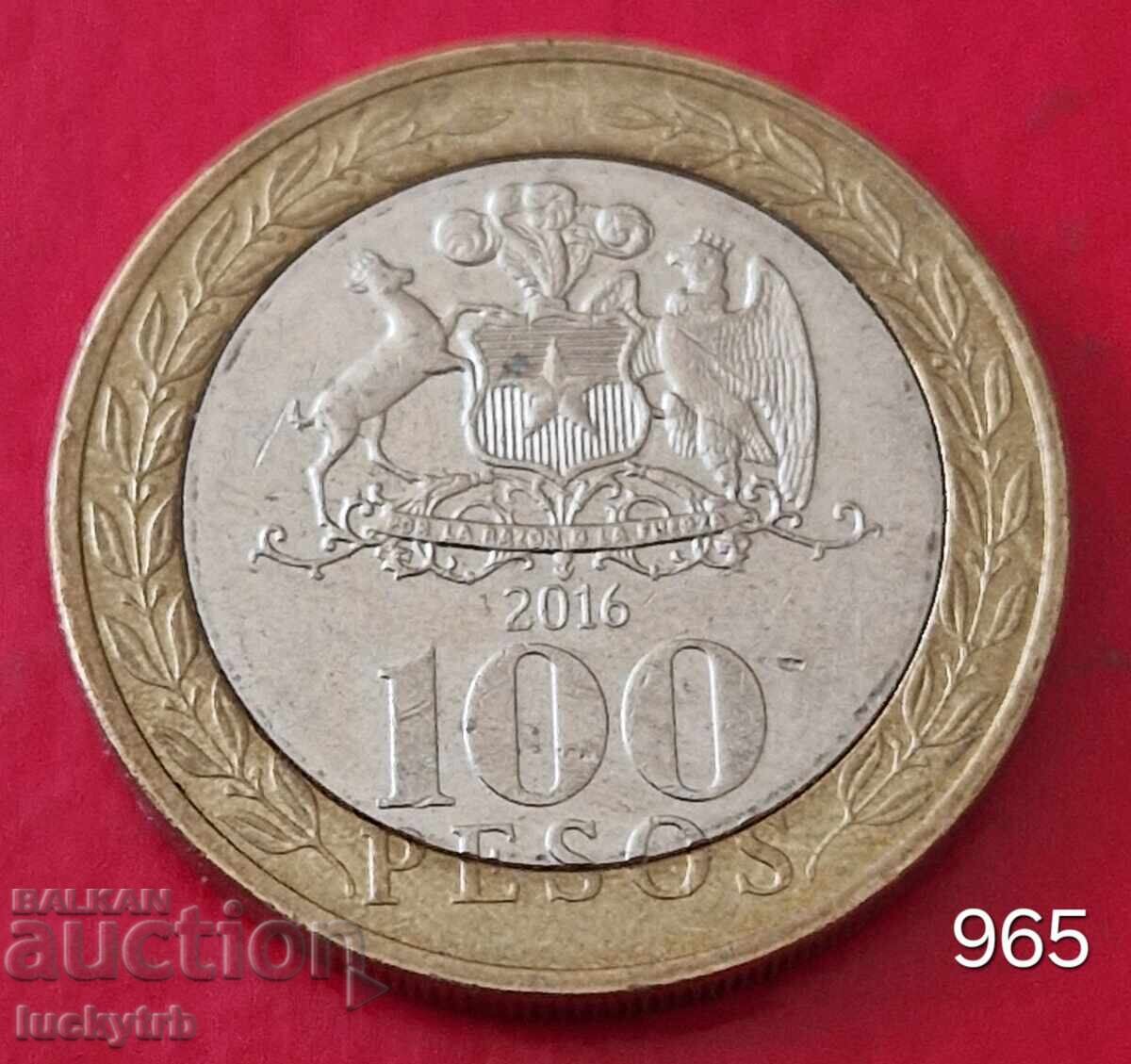 100 песос 2016 - Чили 100 песос 2016 - Чили