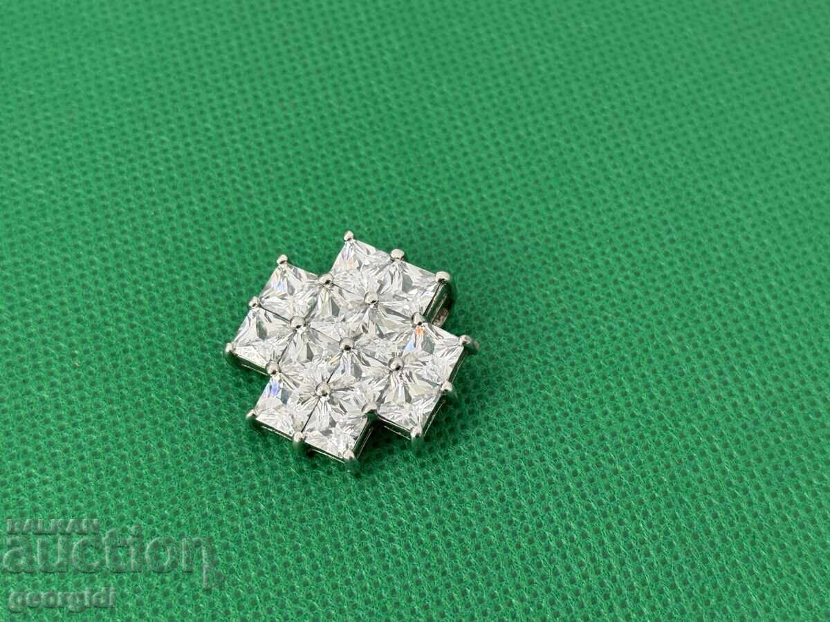 Auction Massive silver cross with stones. No. 7498 Auction Massive silver cross with stones. No. 7498