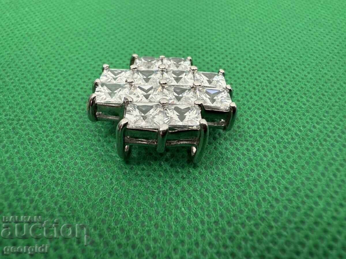 Massive silver cross with stones. No. 7498 - 5 Massive silver cross with stones. No. 7498 - 5