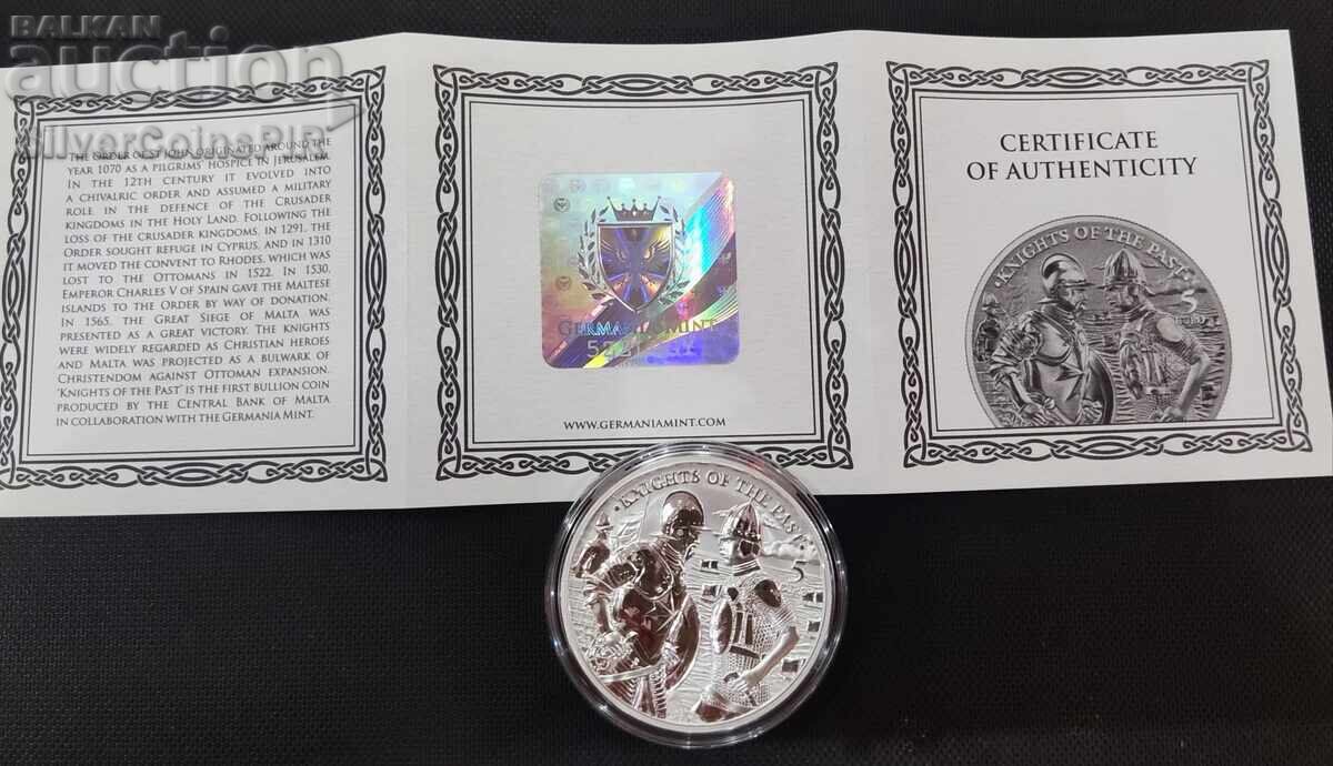 Auction Silver 1 oz Knights of the Near Past 2022 Malta Auction Silver 1 oz Knights of the Near Past 2022 Malta