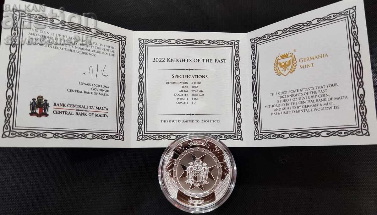 Delivery of Silver 1 oz Knights of the Near Past 2022 Malta Delivery of Silver 1 oz Knights of the Near Past 2022 Malta