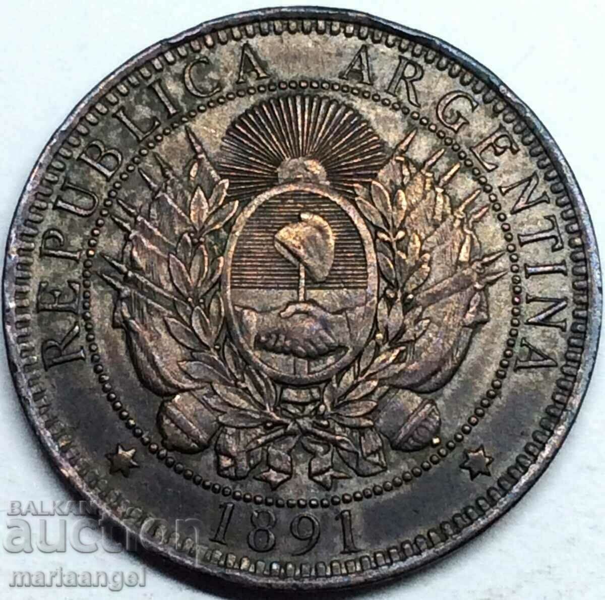 Аржентина 2 центавос 1891 30мм медна - отлична! с цена 39.01 лв. | € 19.95 Аржентина 2 центавос 1891 30мм медна - отлична! с цена 39.01 лв. | € 19.95