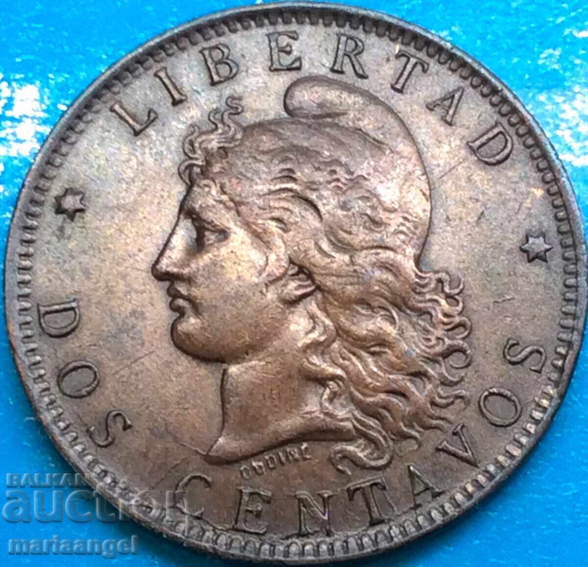 Аржентина 2 центавос 1891 30мм медна - отлична! - 7 Аржентина 2 центавос 1891 30мм медна - отлична! - 7