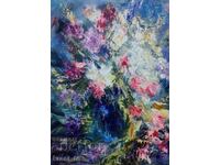 Φωτογραφία του συγγραφέα. Ελαιοχρωματισμοί σε καμβά.