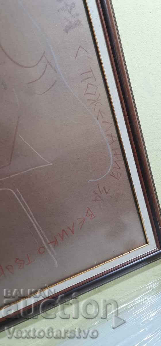 TABLOU-PASTEL pe carton-H.U.D.,,DIMITAR KAZAKOV"-,,NERON" - 5