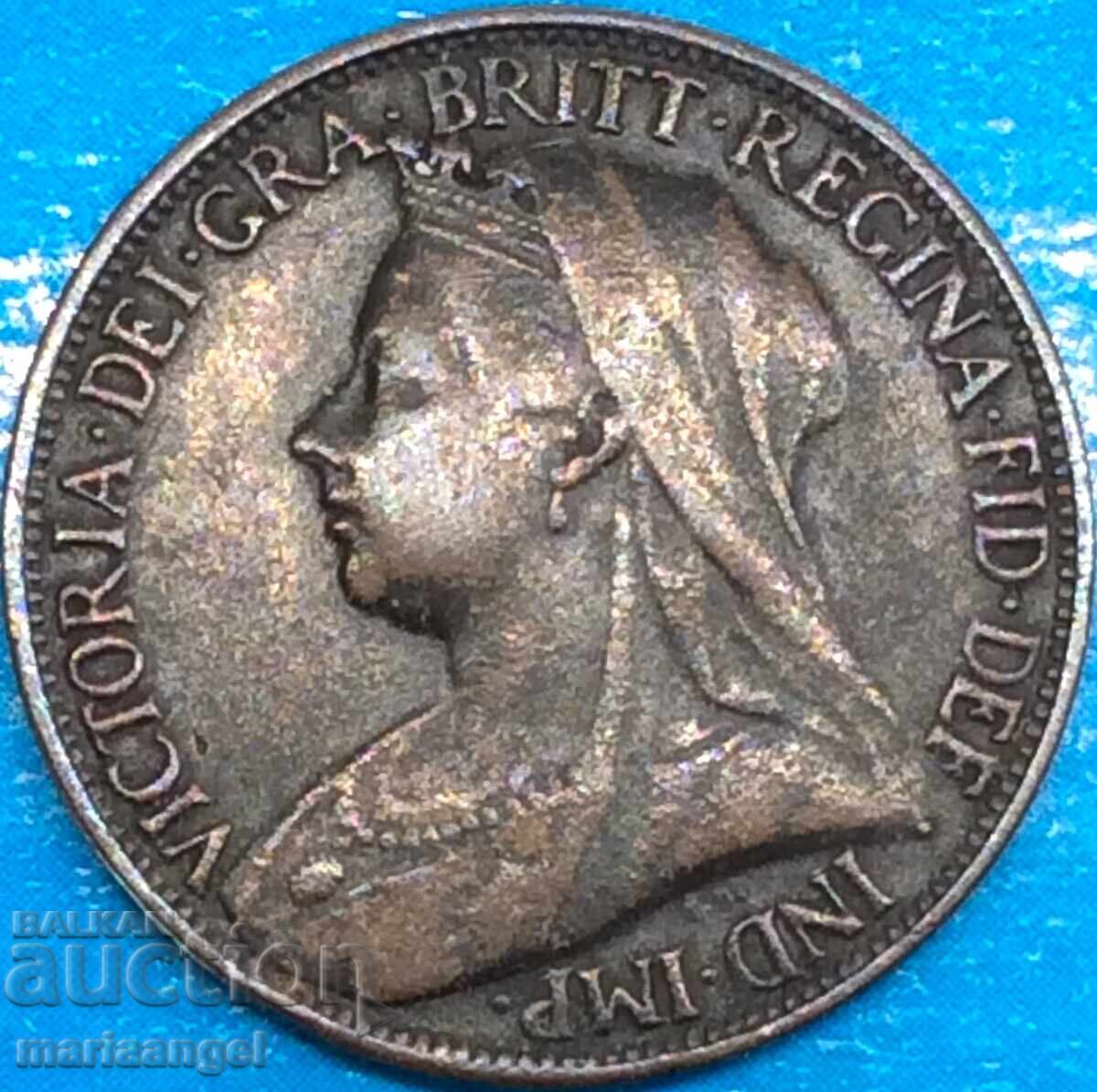 Licitație Marea Britanie 1 Farthing 1900 Victoria Bronz