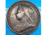 Marea Britanie 1 Farthing 1900 Victoria Bronz