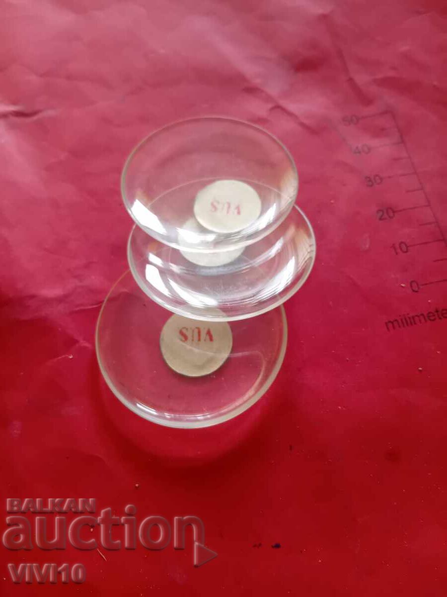 Auction  3 pocket watch glasses 450