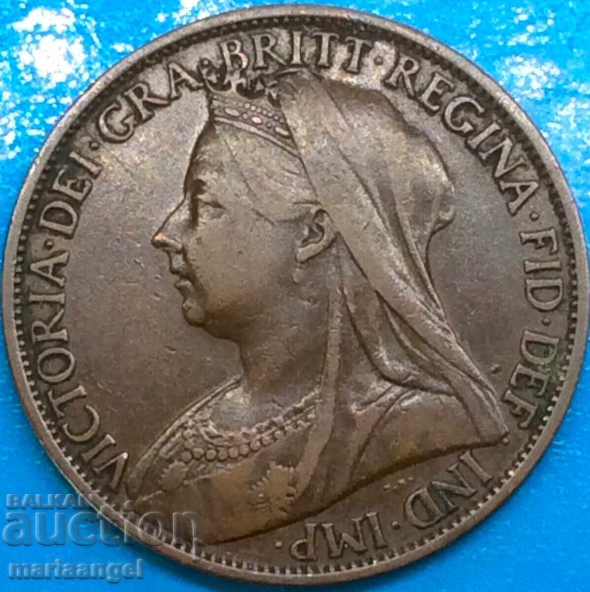 Licitație Marea Britanie 1 penny 1901 30mm bronz Licitație Marea Britanie 1 penny 1901 30mm bronz