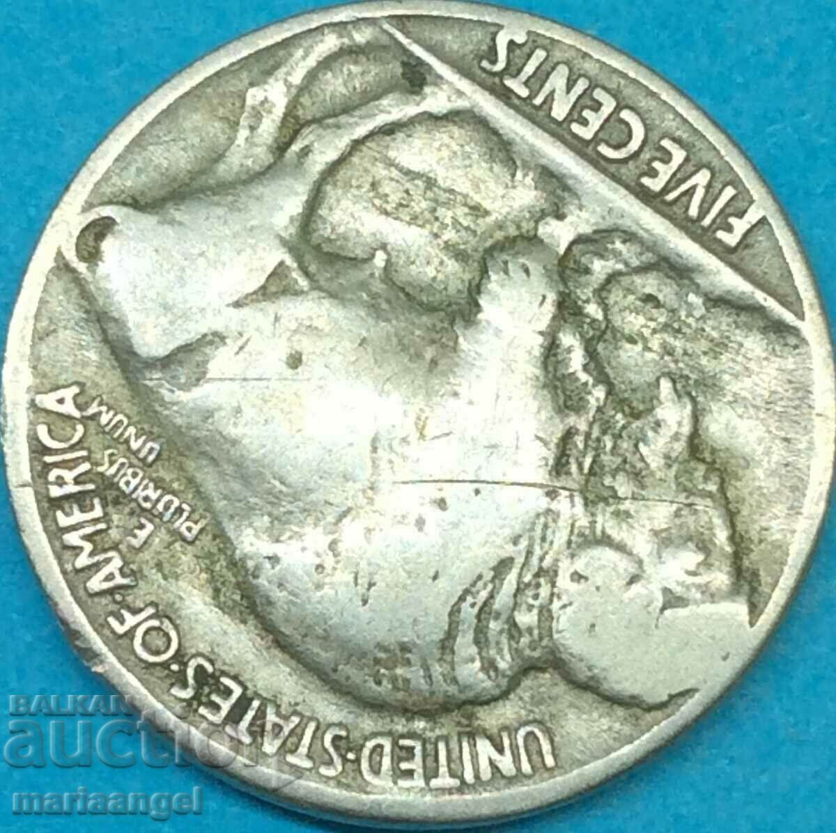 Livrarea SUA 5 Cent 1935 „Buffalo” Nichel Livrarea SUA 5 Cent 1935 „Buffalo” Nichel