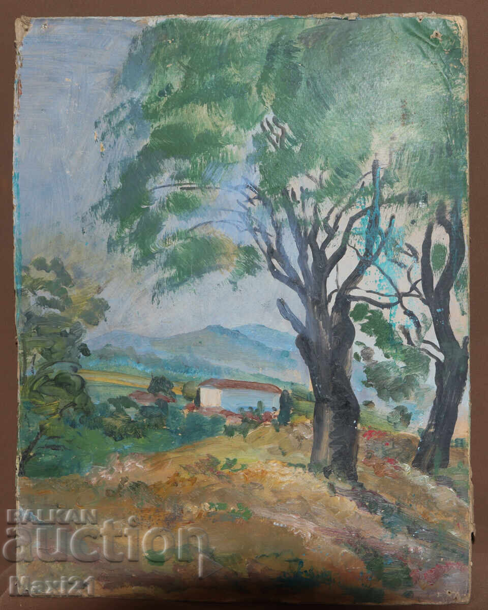 Auction  Landscape old oil painting