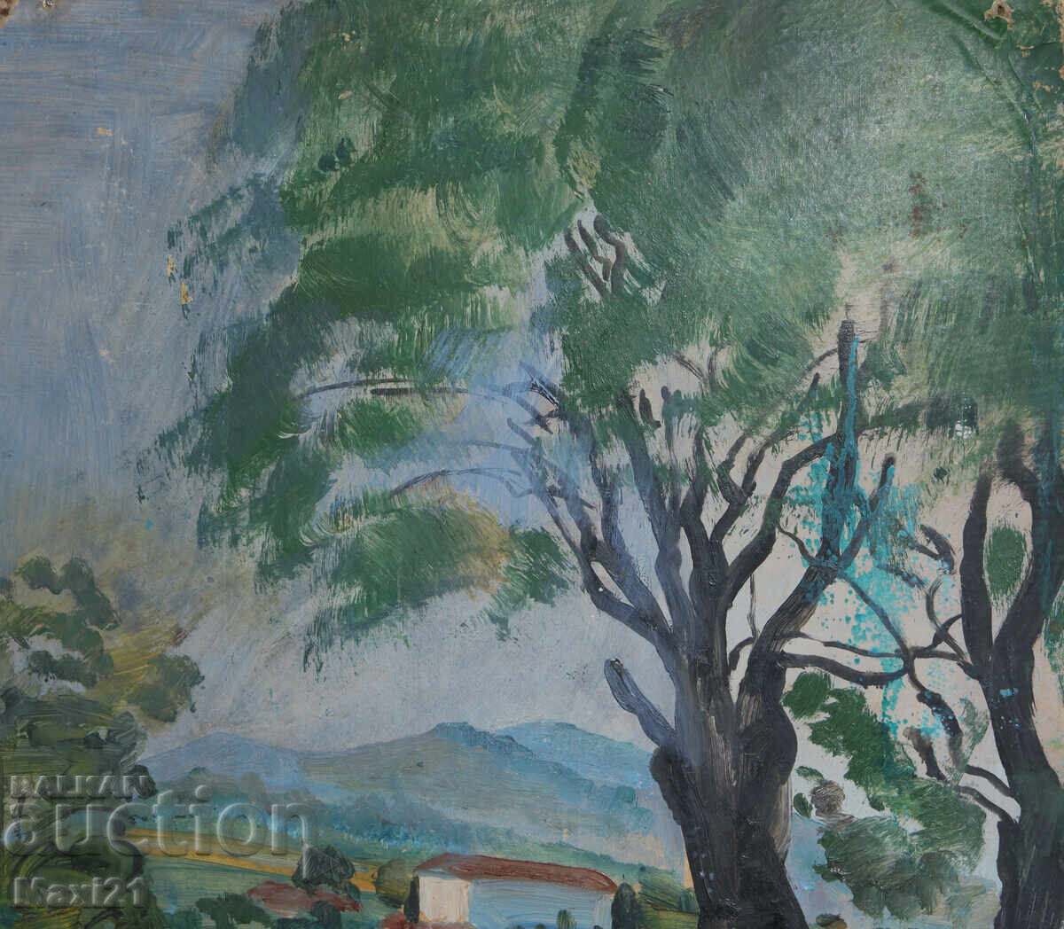 Delivery of Landscape old oil painting