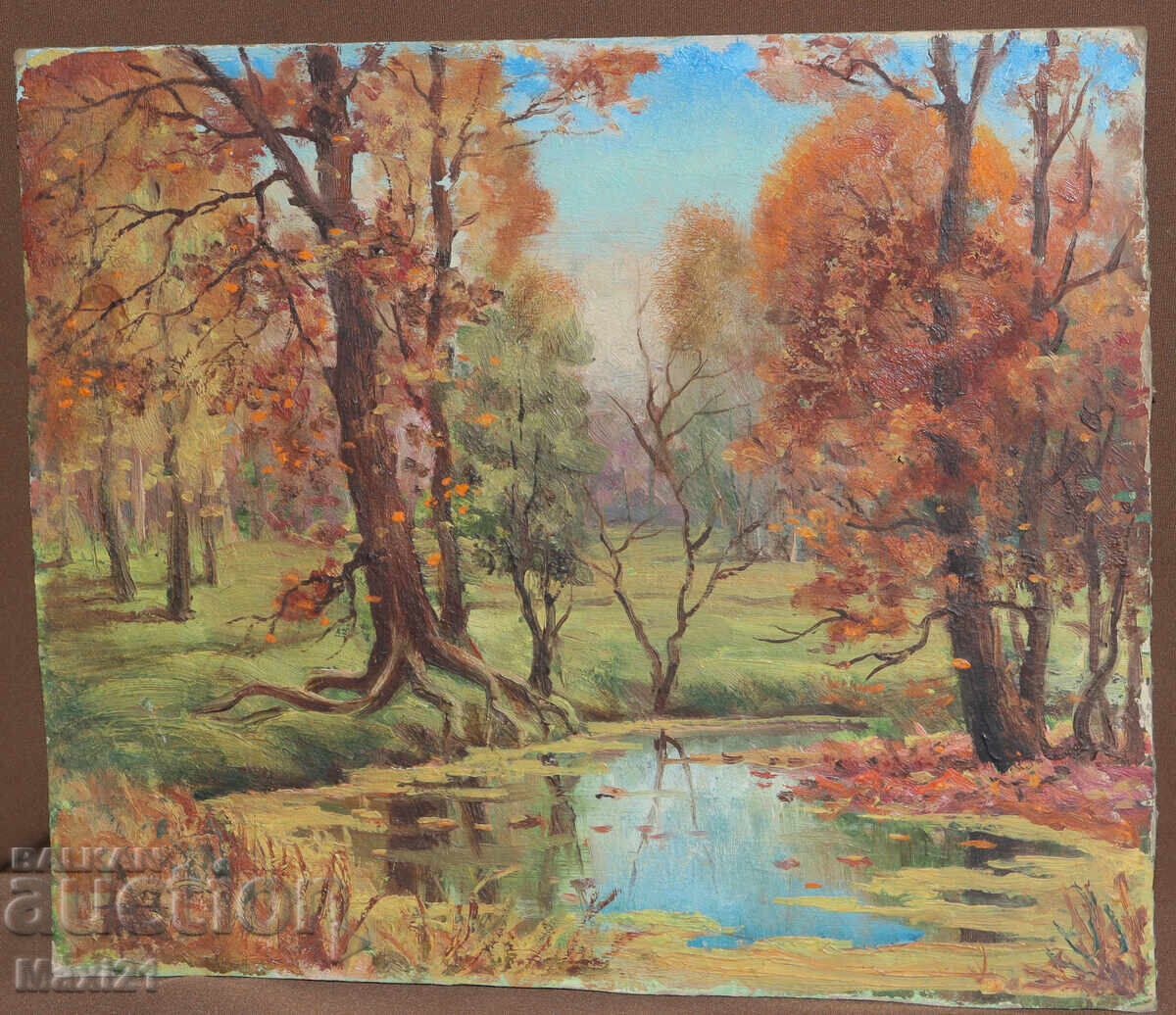 Autumn landscape old painting oil paints with price 180.00 BGN | € 92.03 Autumn landscape old painting oil paints with price 180.00 BGN | € 92.03