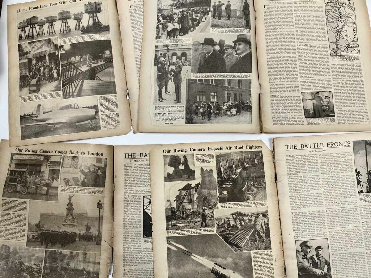Delivery of 1944 LOT 5 ENGLISH NEWSPAPERS WORLD WAR II WWII