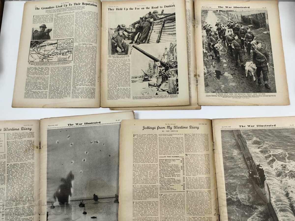 Δημοπρασία 1940 ΛΟΤ 5 ΑΓΓΛΙΚΕΣ ΕΦΗΜΕΡΙΔΕΣ ΔΕΥΤΕΡΟΥ ΠΑΓΚΟΣΜΙΟΥ ΠΟΛΕΜΟΥ ΔΠΠ