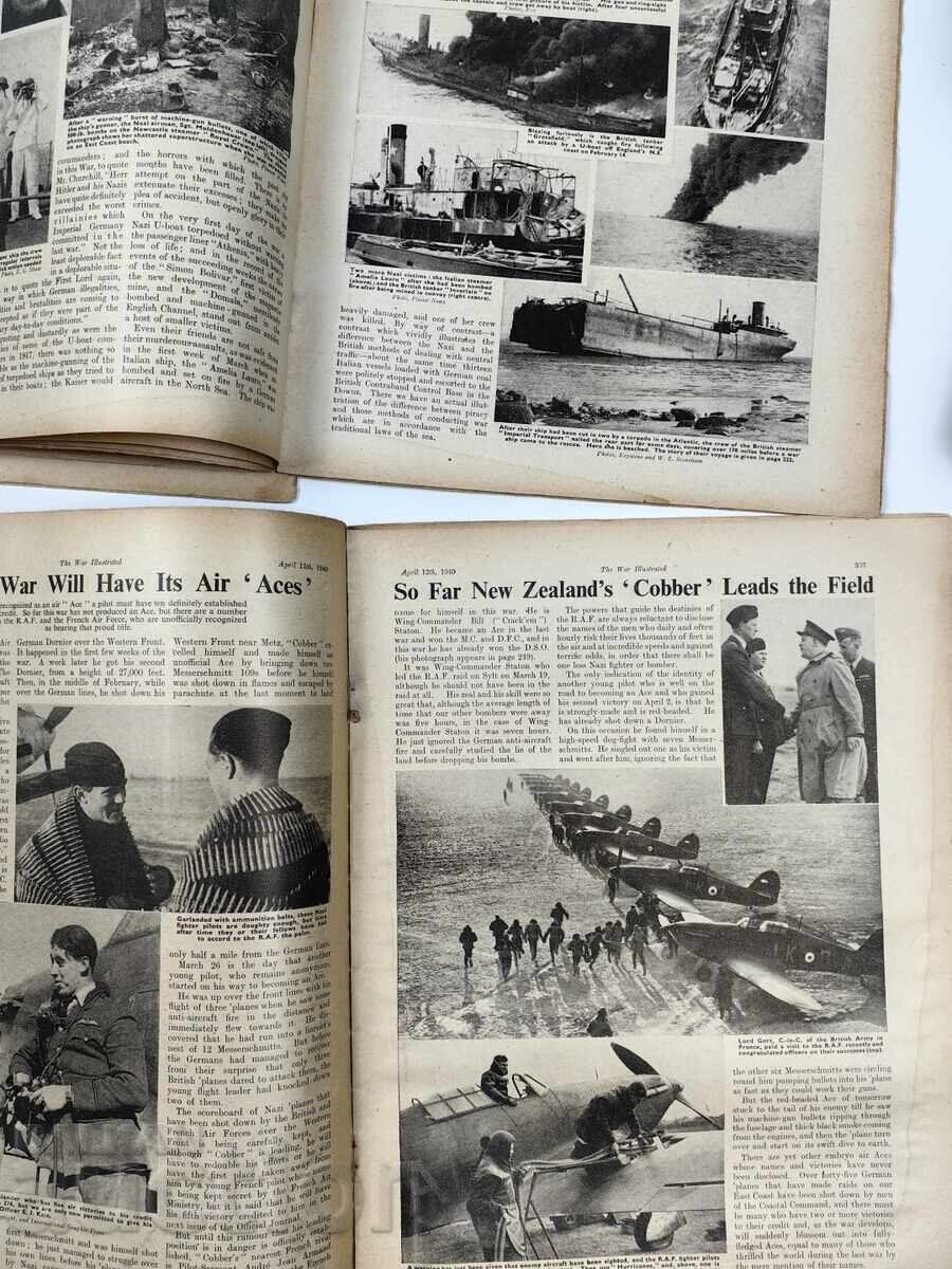 1940 ΛΟΤ 5 ΑΓΓΛΙΚΕΣ ΕΦΗΜΕΡΙΔΕΣ ΔΕΥΤΕΡΟΥ ΠΑΓΚΟΣΜΙΟΥ ΠΟΛΕΜΟΥ ΔΠΠ - 7