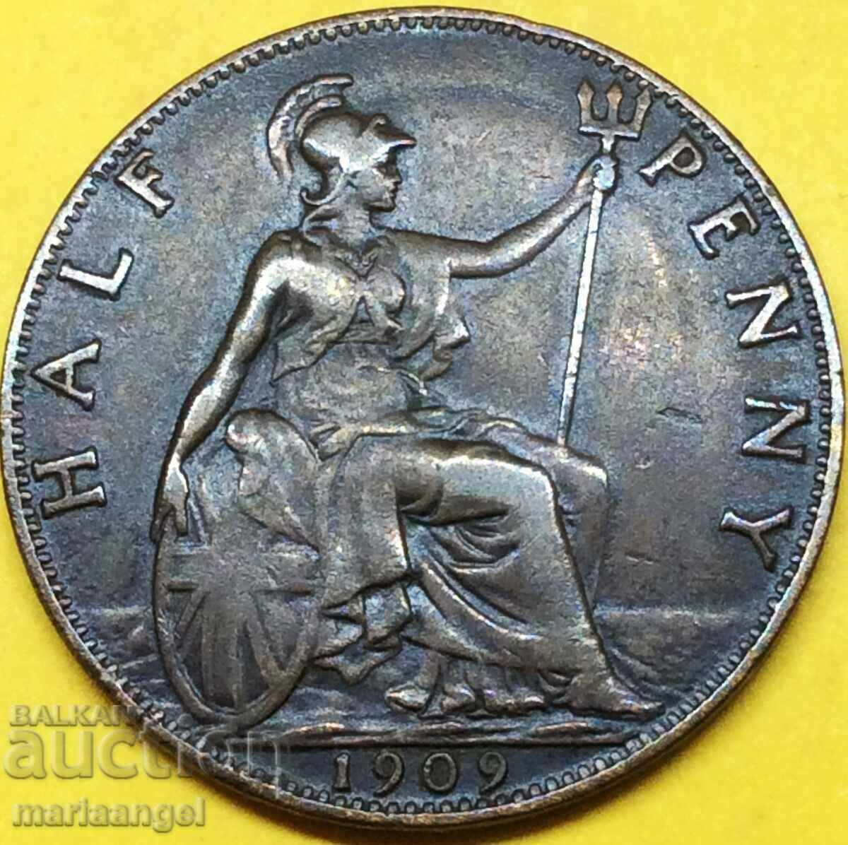 Marea Britanie 1/2 penny 1909