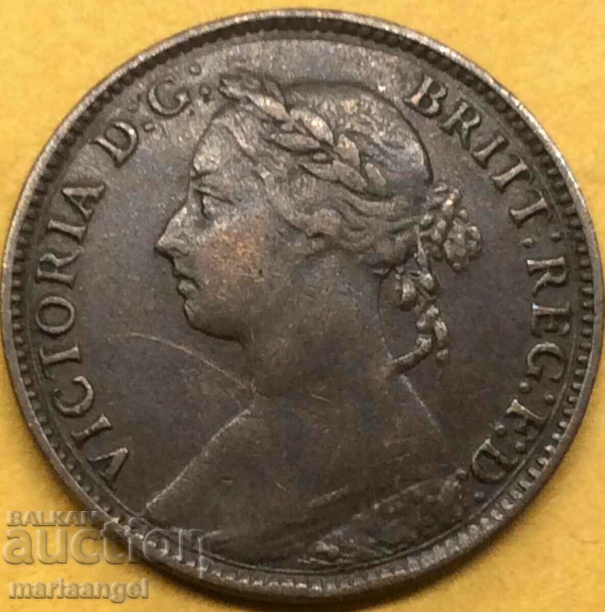 Marea Britanie 1 farthing 1894 Victoria bronz - rară - 7 Marea Britanie 1 farthing 1894 Victoria bronz - rară - 7