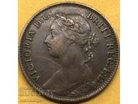 Marea Britanie 1 farthing 1894 Victoria bronz - rară