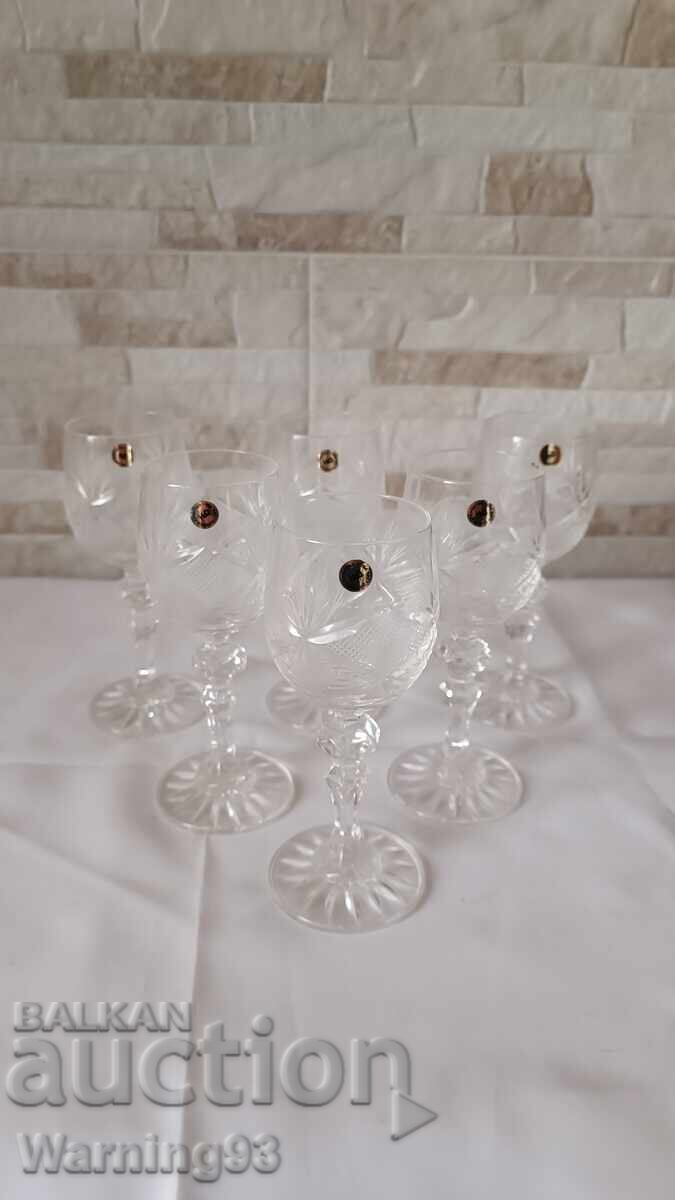 Σερβίτσιο για ρακή - κρύσταλλο μολύβδου - 6 τεμάχια - εργοστάσιο Κβαρτς με τιμή 140.00 BGN | € 71.58