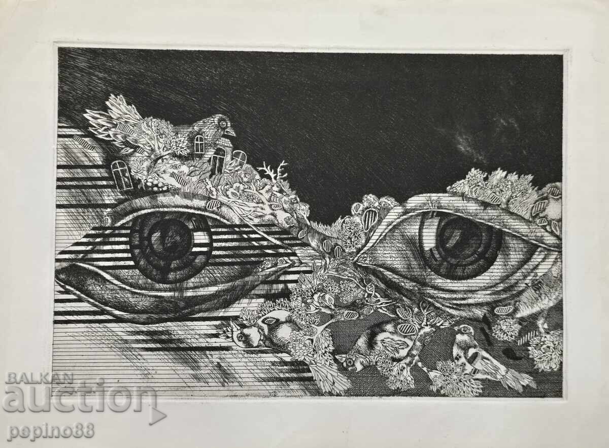 Auction  Stoimen Stoilov - Etching