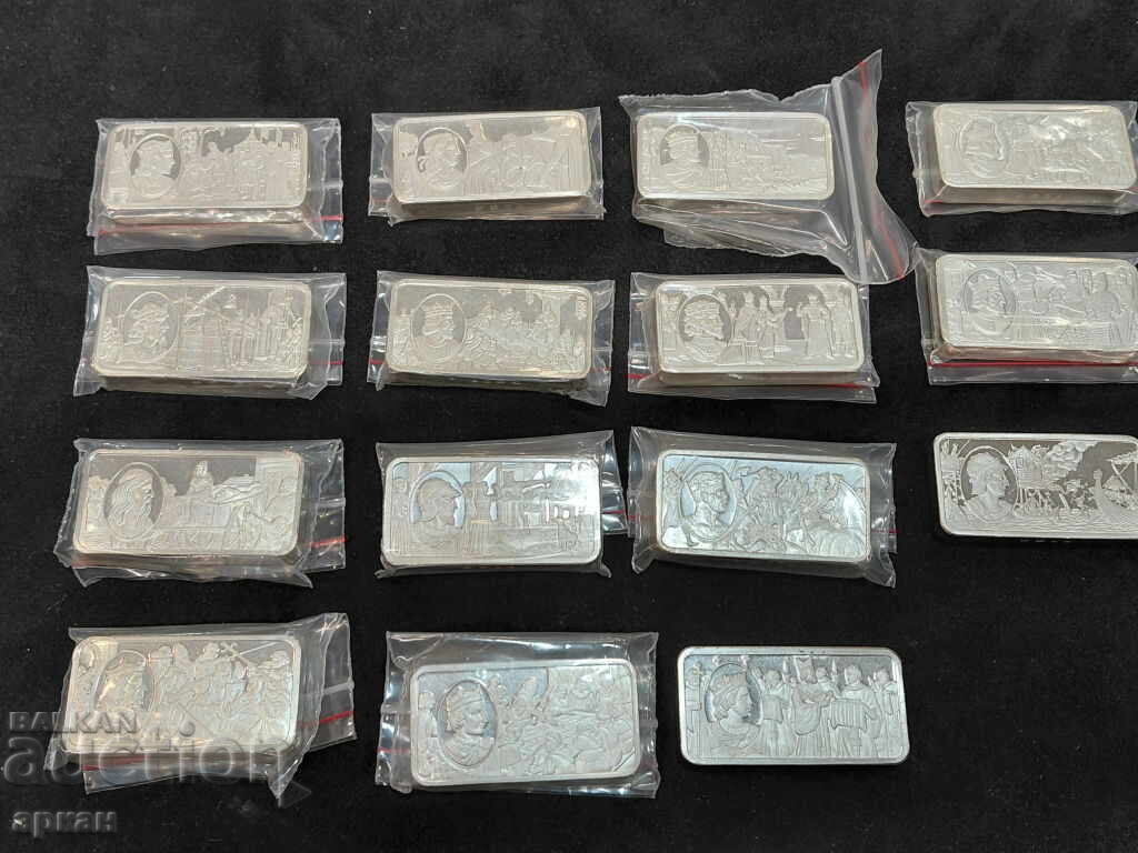 Silver Two Ounce Britannia Coins - Set of 15 Pieces. Price per 1