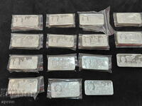 Сребърни две унции Британия монети - сет 15 броя .цена за 1