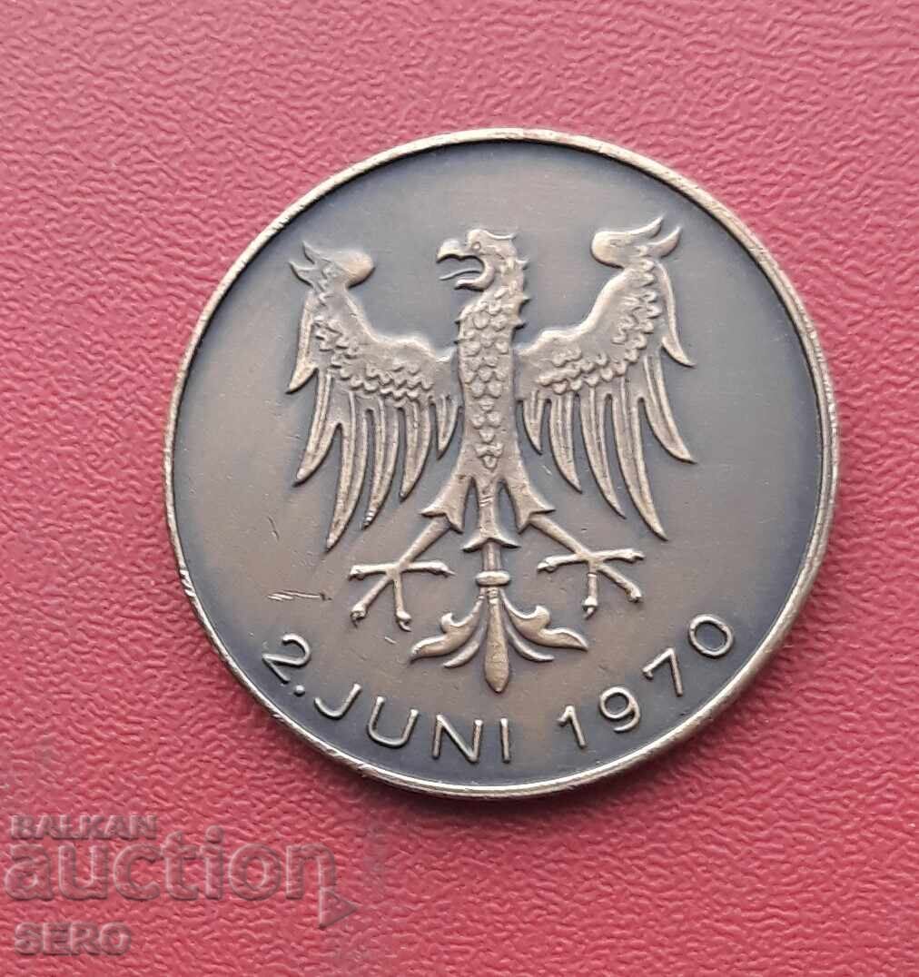 Medal - Germany - 750th Year. Pfuhlendorf - Plaque from 1970 with price 3.00 BGN | € 1.53