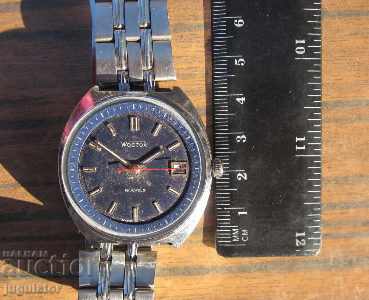 Ρωσικό ανδρικό μηχανικό ρολόι χειρός χρονογράφος Wostok - 6 Ρωσικό ανδρικό μηχανικό ρολόι χειρός χρονογράφος Wostok - 6