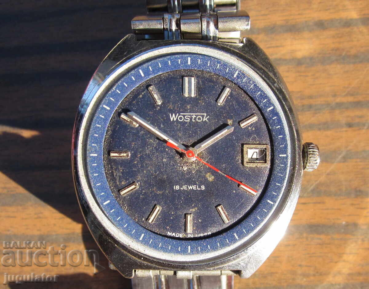 Ρωσικό ανδρικό μηχανικό ρολόι χειρός χρονογράφος Wostok Ρωσικό ανδρικό μηχανικό ρολόι χειρός χρονογράφος Wostok