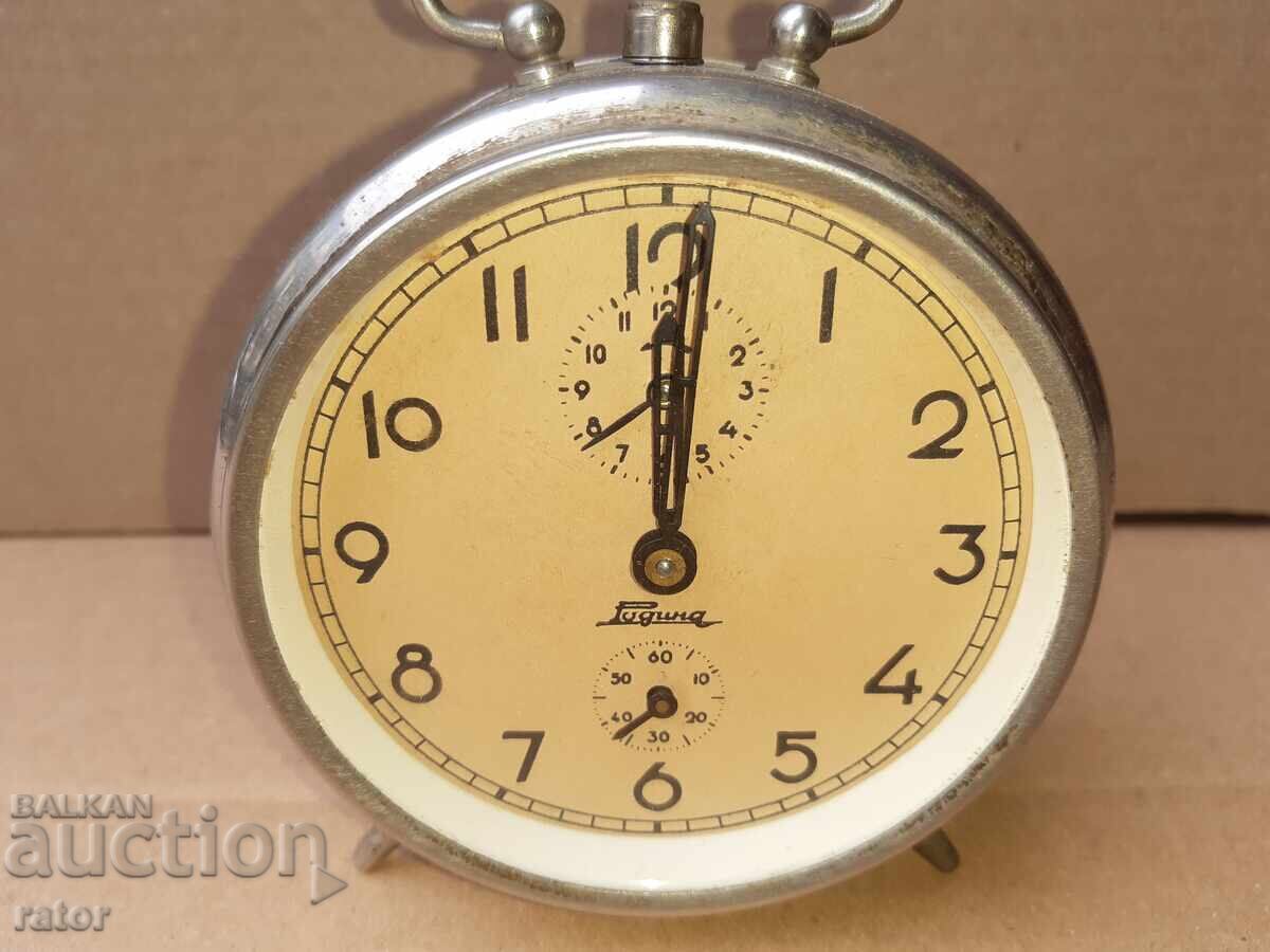 Σπάνιο ΒΟΥΛΓΑΡΙΚΟ ρολόι, ξυπνητήρι ΡΟΔΙΝΑ. Λειτουργεί με τιμή 30.00 BGN | € 15.34