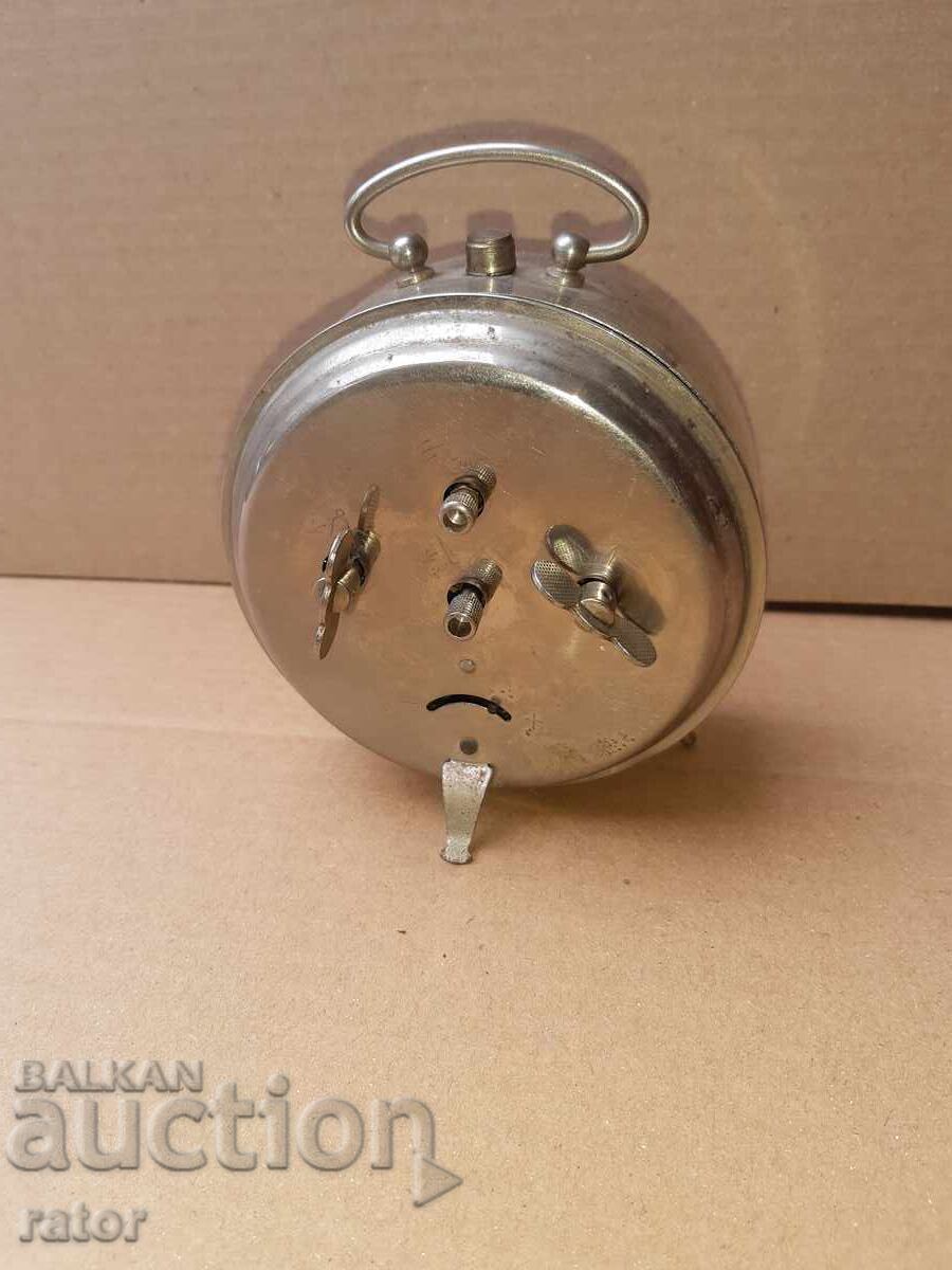 Παράδοση Σπάνιο ΒΟΥΛΓΑΡΙΚΟ ρολόι, ξυπνητήρι ΡΟΔΙΝΑ. Λειτουργεί