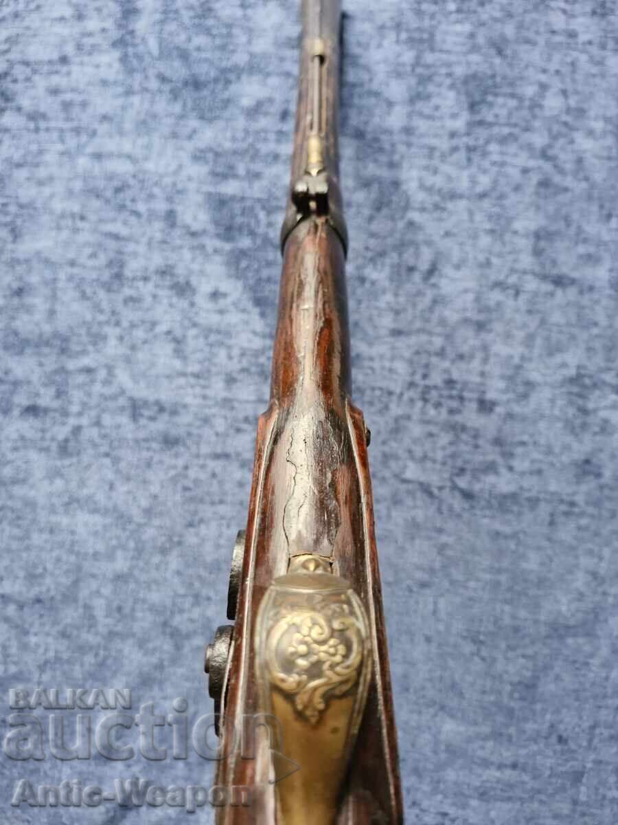 Gun with folding stock. Trombone, Musket around 1830-1850 - 5 Gun with folding stock. Trombone, Musket around 1830-1850 - 5