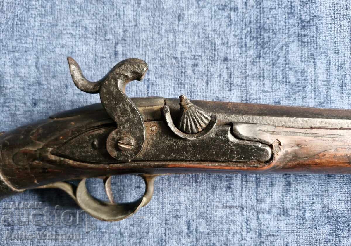 Gun with folding stock. Trombone, Musket around 1830-1850 - 6 Gun with folding stock. Trombone, Musket around 1830-1850 - 6