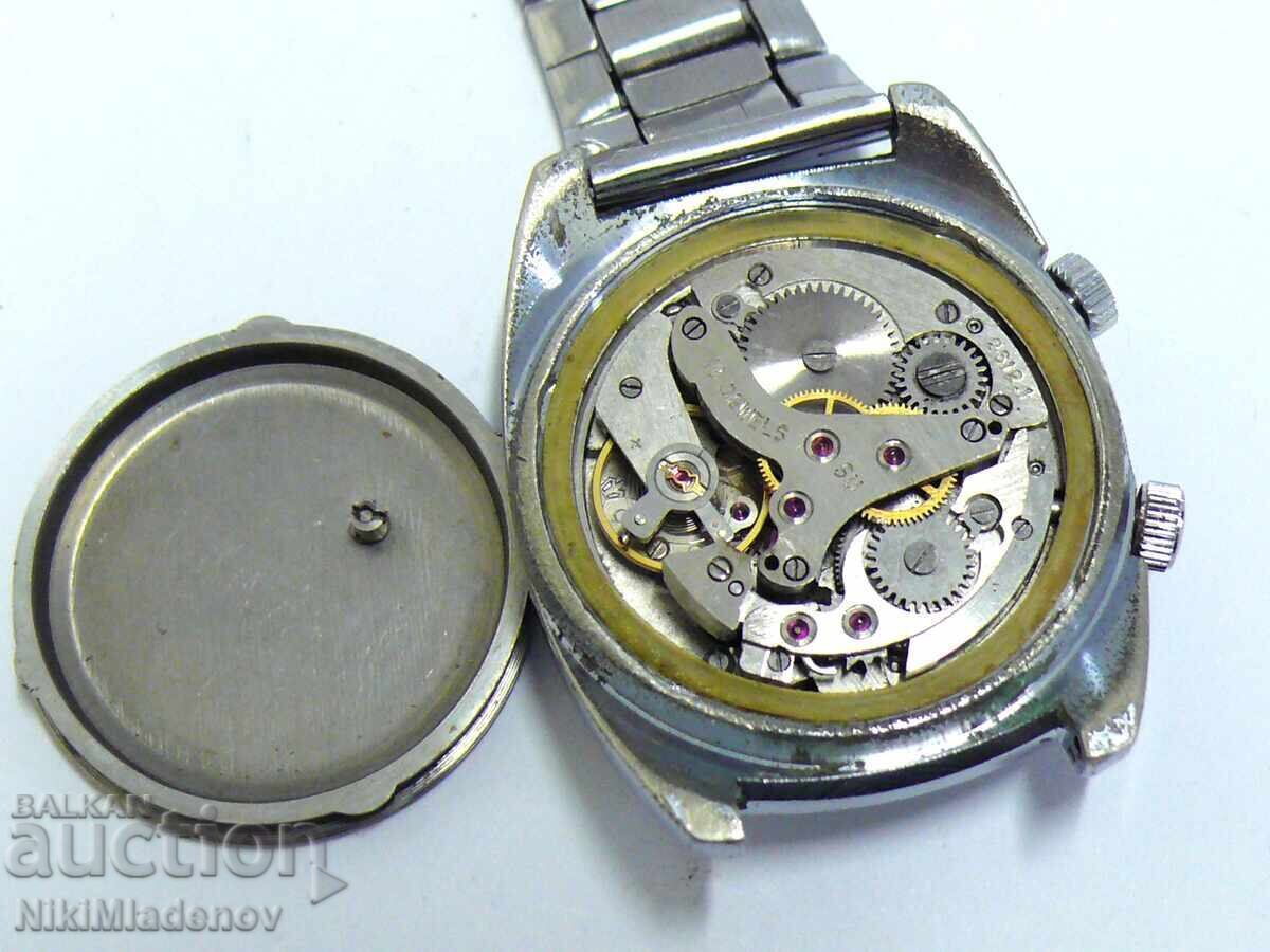 Ceas de mână bărbătesc Sovietic Poljot Zvoncev, funcțional - 6