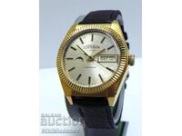 Soviet CORNAVIN/ ROCKET Gold-Plated Men's Wristwatch, BZC!