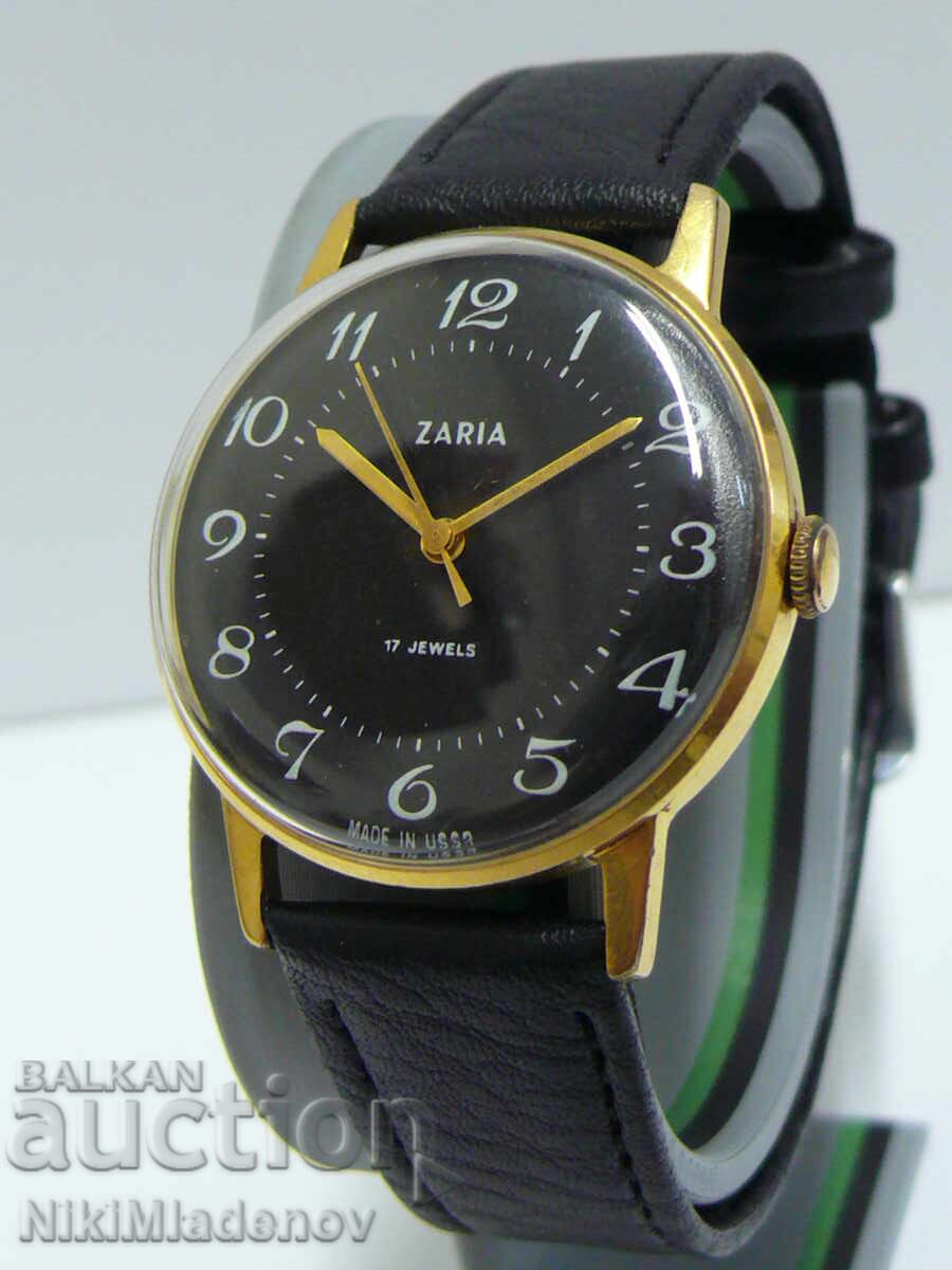 Gold-plated Zaria/Zarya Men's Mechanical Wristwatch, BZC! Gold-plated Zaria/Zarya Men's Mechanical Wristwatch, BZC!