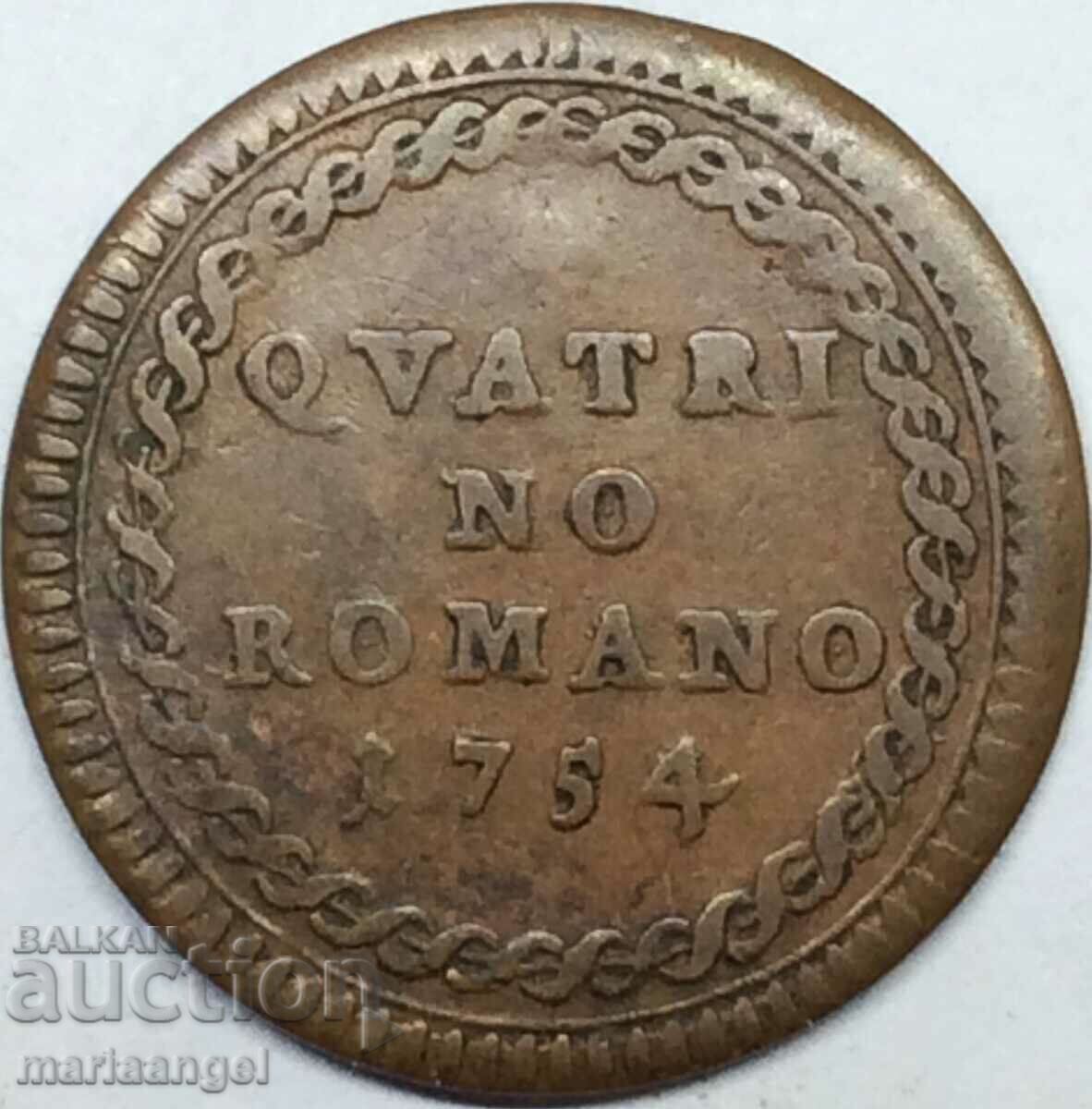 Кватрино Романо 1754 Ватикан - RR Кватрино Романо 1754 Ватикан - RR